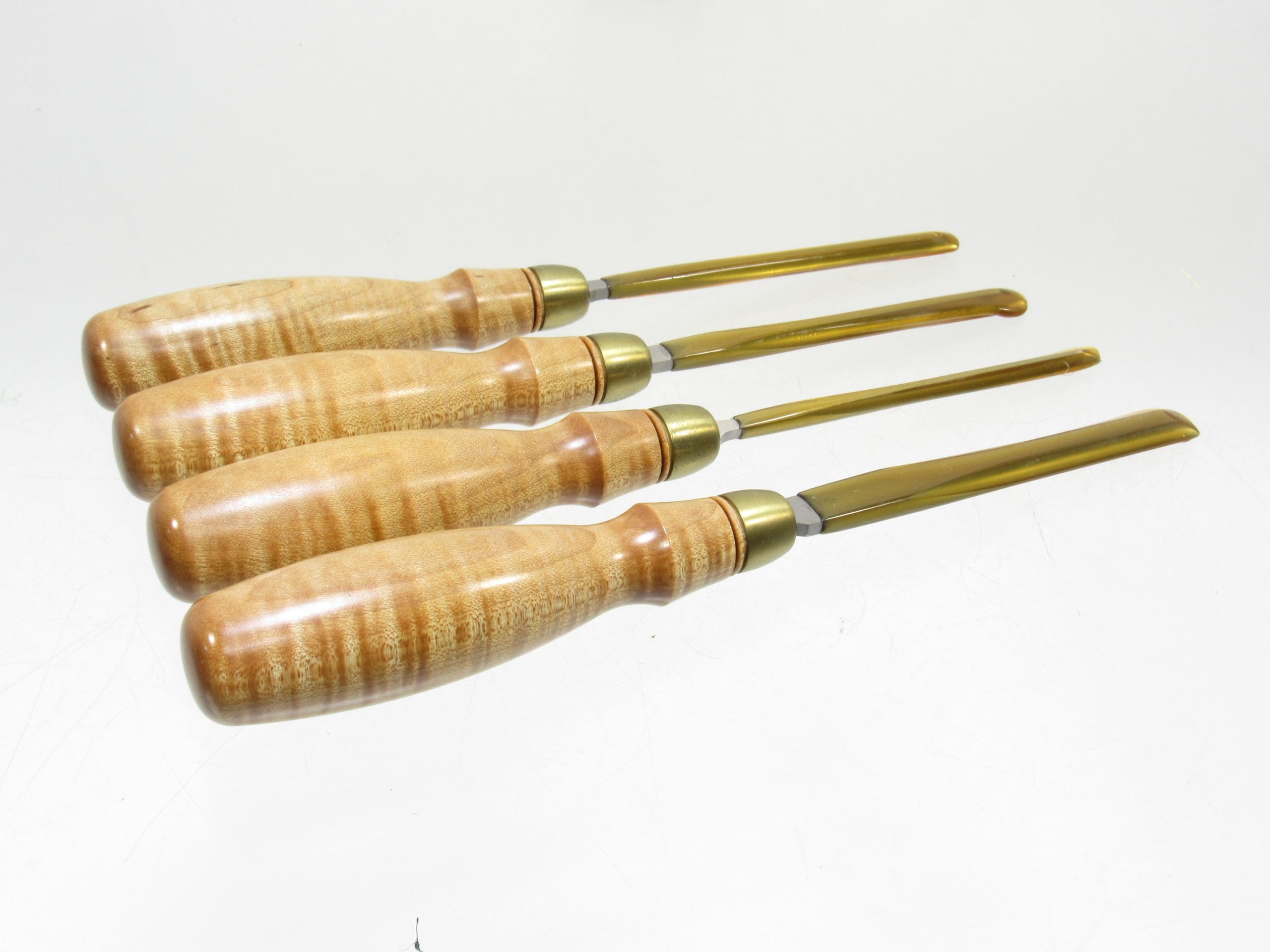 Unused New Blue Spruce Tool Works Set of 4 Earlier Tiger Maple Dovetail