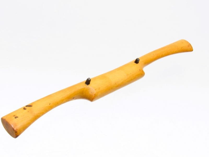Fine 7 1/2"  Delicate Solid Boxwood Spokeshave Marked Sheffield 1 1/2" Cutting Iron.