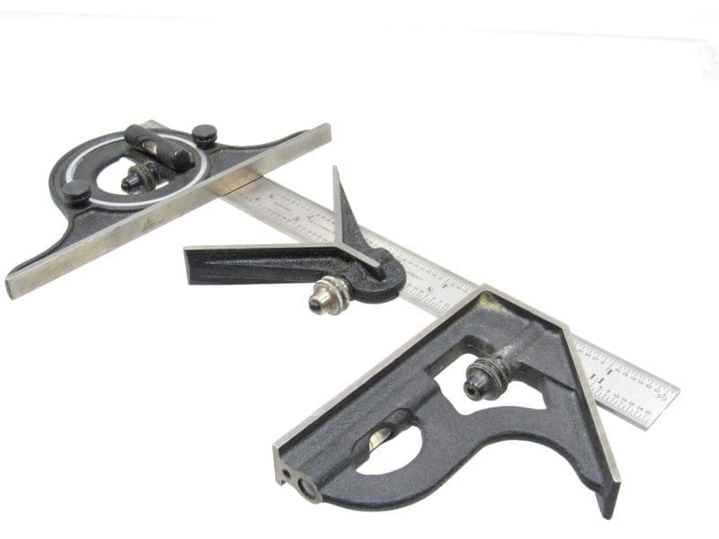 Mint Starrett 9-12-4R Combination Square Set With all Three Heads.