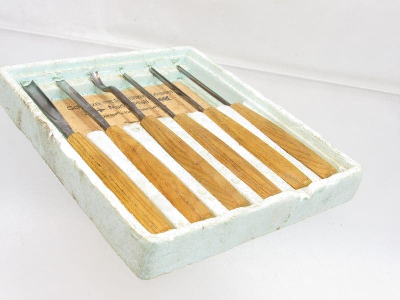 Awesome Set of 6 Swiss Made Pfeil Medium Carving Chisels