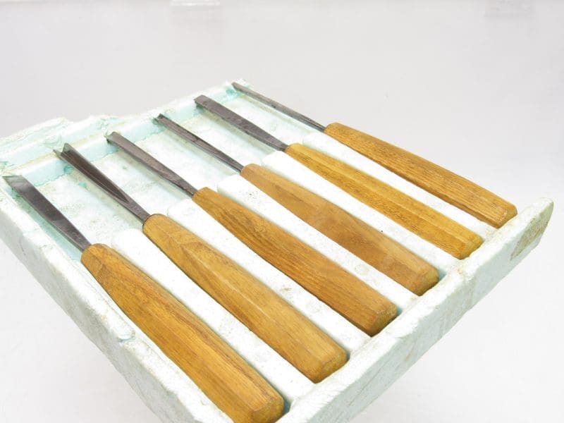 Awesome Set of 6 Swiss Made Pfeil Medium Carving Chisels In Original Tray