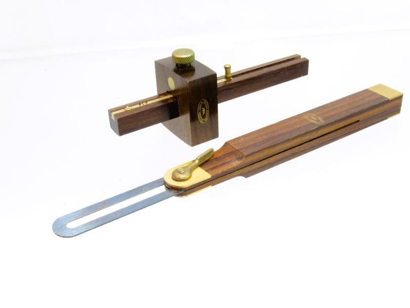 Pair Of Minty Rosewood Crown Tools , 12" Tee Bevel Square & Marking Gauge