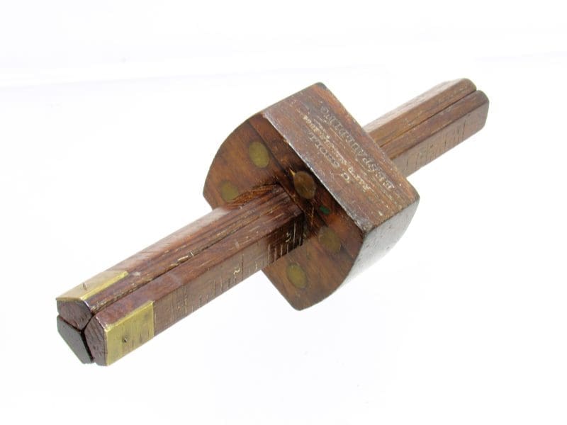 Super Nice C Sholl Patent March 8 1864 3 Stem Rosewood & Brass Marking Gauge