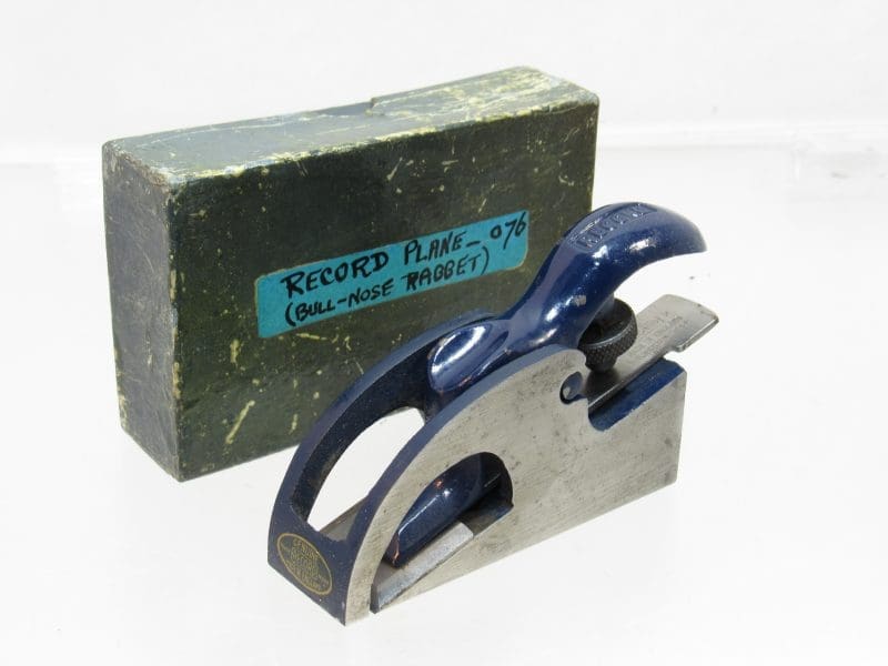 Superb In Original Box Record # 076 Bull Nose Rabbet Plane