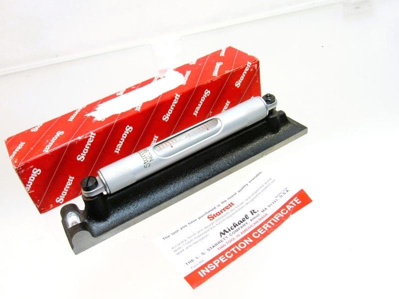 Unused Starrett # 98 Precision Machinist Level 8" In Original Box