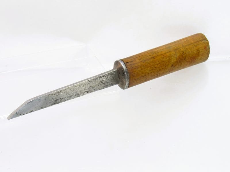 Superb Massive 3/8" Wide 13 1/2" long Razor Sharp And Flattened Spear Jackson Pig Stick Mortise Chisel