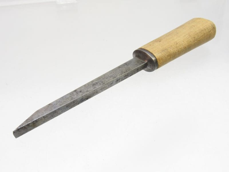 Great 3/8" Wide 12" Long W Greaves & Son Pig Stick Mortise Chisel
