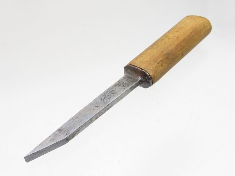 Great 1/4" Wide 10 1/4" Long W Butcher Sheffield Cast Steel Pig Stick Mortise Chisel