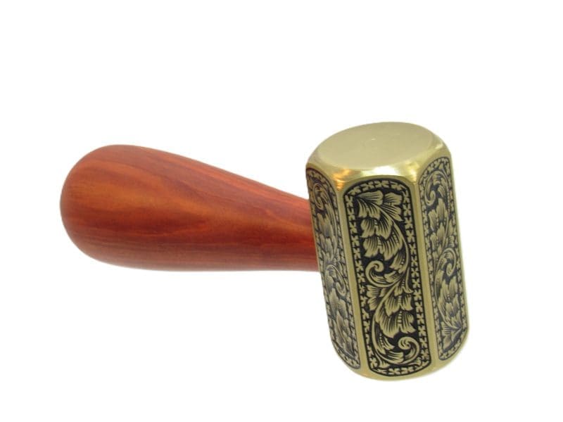 Amazing Highly Engraved Brass Carvers Mallet By MIKHAIL DAVYDOV.