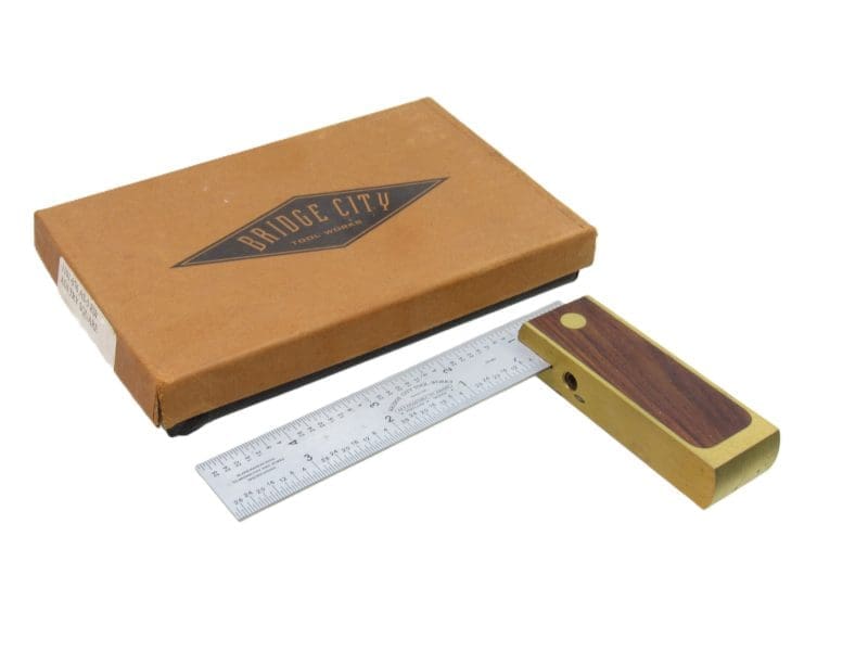 Superb in Box Bridge City Tool AS-5 Rosewood Adjustable Try Square Made In USA 1995