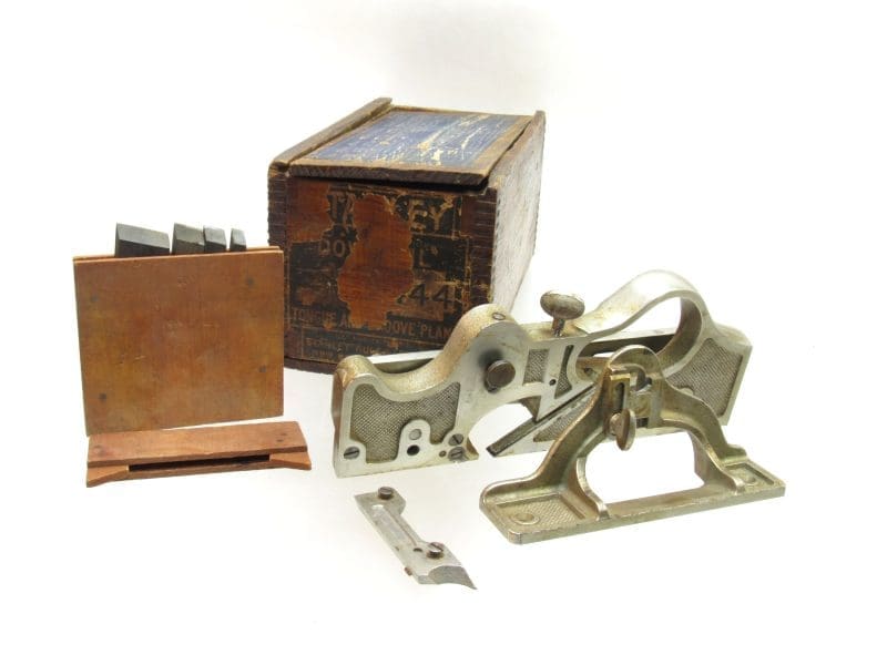 Superb In Original Box Stanley # 444 Dovetail Plane With All 4 Cutters