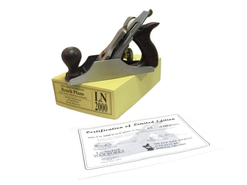 Mint Extremely Hard To Find Lie Nielsen 2000 Special Edition # 2 White Bronze Plane Numbered 64 Out of 500