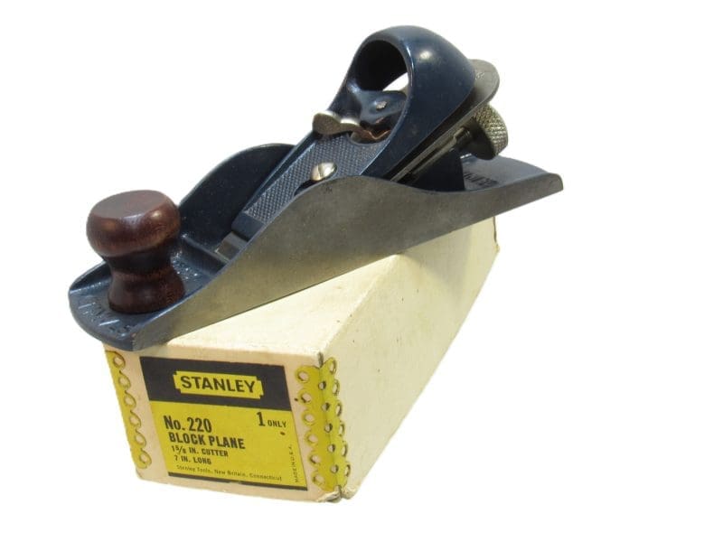 Fine Stanley No 220 Adjustable Iron Block Plane In Original Box Made In USA