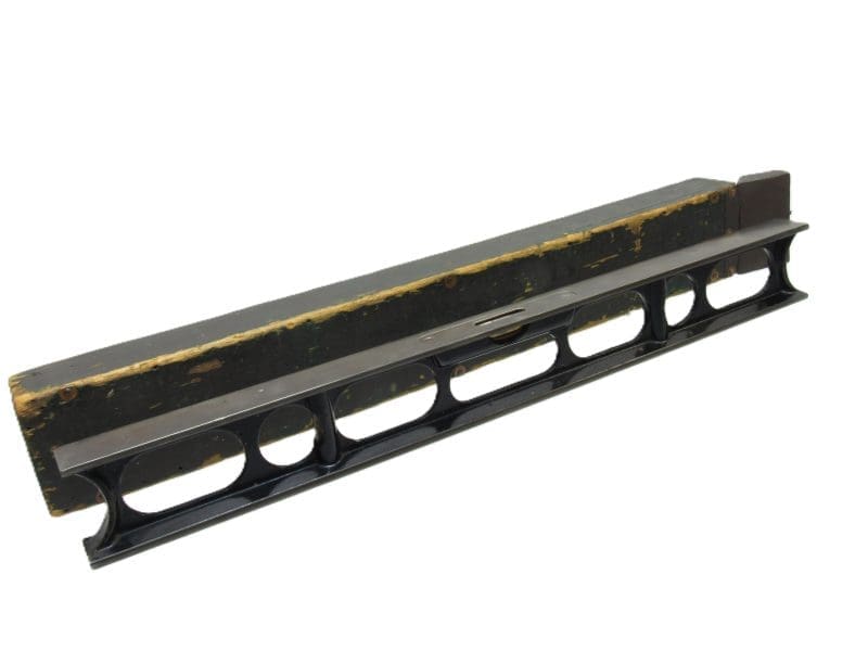 Spectacular Goodell Pratt 18" Cast Iron Level In User Made Case 98% Original Japanning