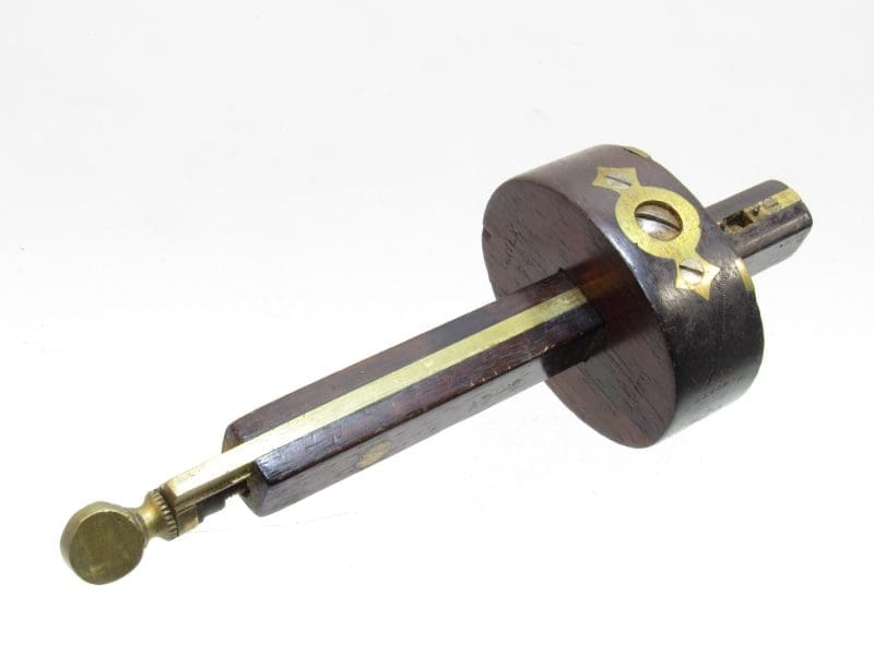 Great C Nurse Brass & Rosewood Oval Head Marking / Mortise Gauge With Sharp Points