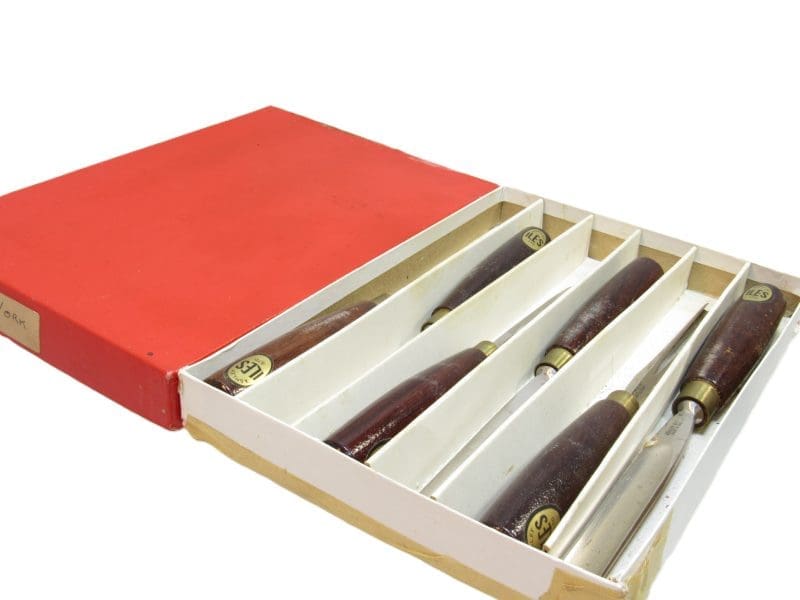 Set Of 6 Ashley Iles Carving Chisel In Original Box