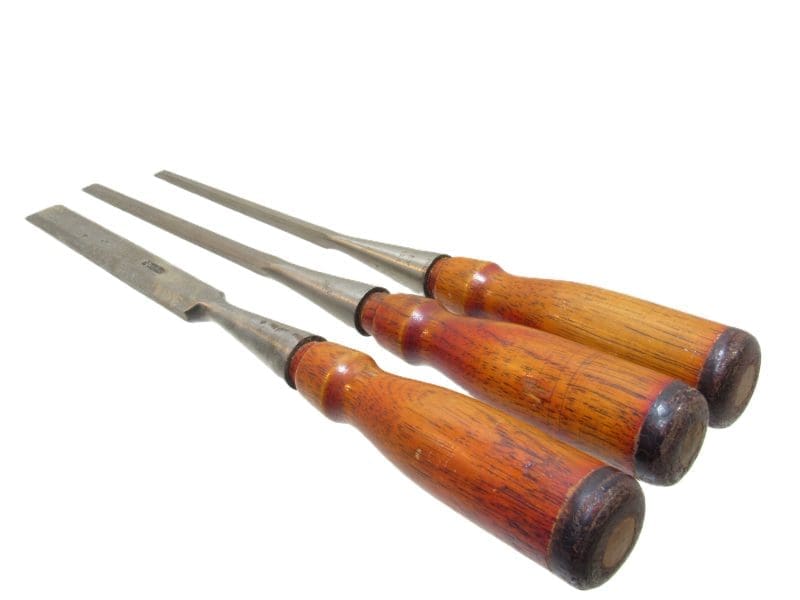 Superb Set Of 3 Stanley Socket Chisels 13" Long 3/4" 3/8" & 1/4" Wide