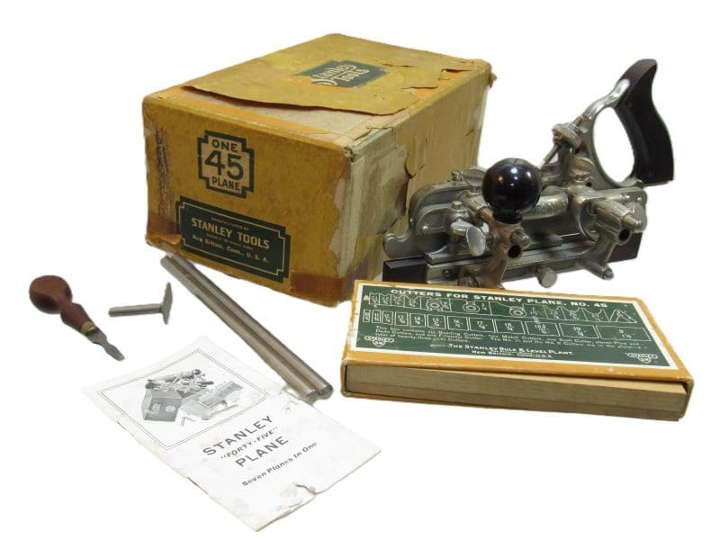 Superb Stanley No 45 Sweetheart Combination Plow Plane 100% Complete In Box