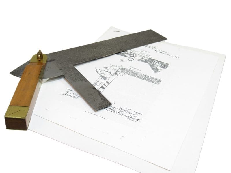 Superb Hard To Find Topps Patent Nov 1 1892 Framing Tool / Square