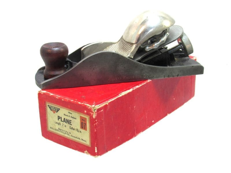 Extra Fine Millers Falls No 07 Skewed Iron Block & Rabbet Plane In Original Box