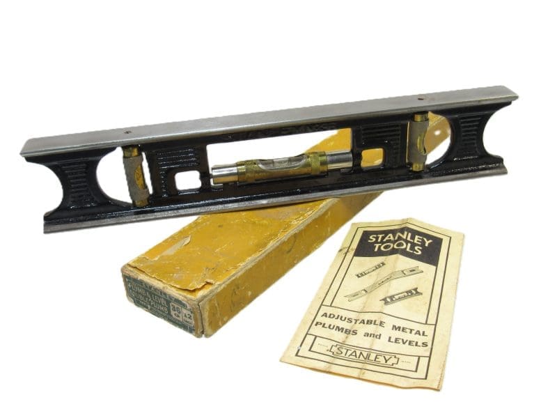 New Old Stock Stanley No 36 Cast Iron 12" Double Plumb & Level In Original Box