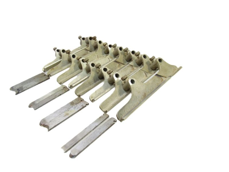 Complete Set Of 8 Hollow & Round Bottoms With Cutters For Record 405 Multi Plane