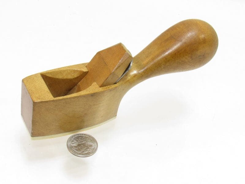 Amazing Bone Sole Coffin Plane With Large Bulbous Tail Handle A Show Piece