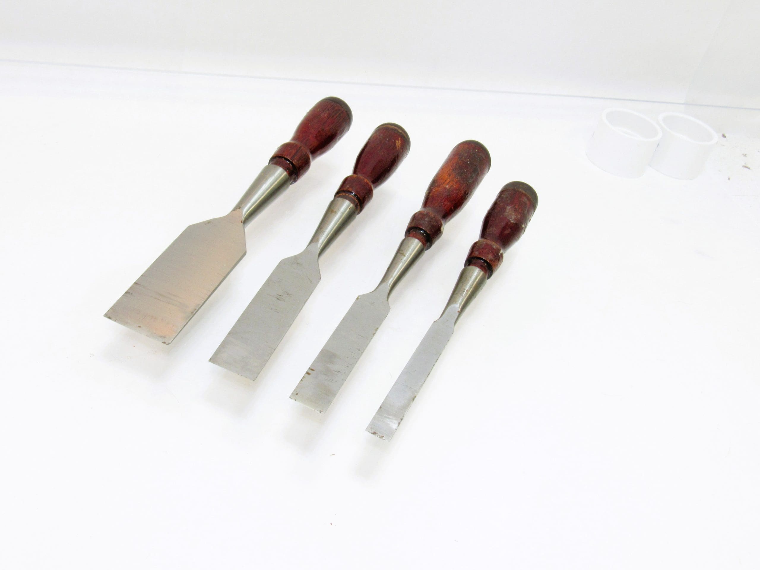 Superb Set Of 4 Stanley No 750 Socket Chisels 1 1/2" , 1" , 3/4" , 1/2 ...