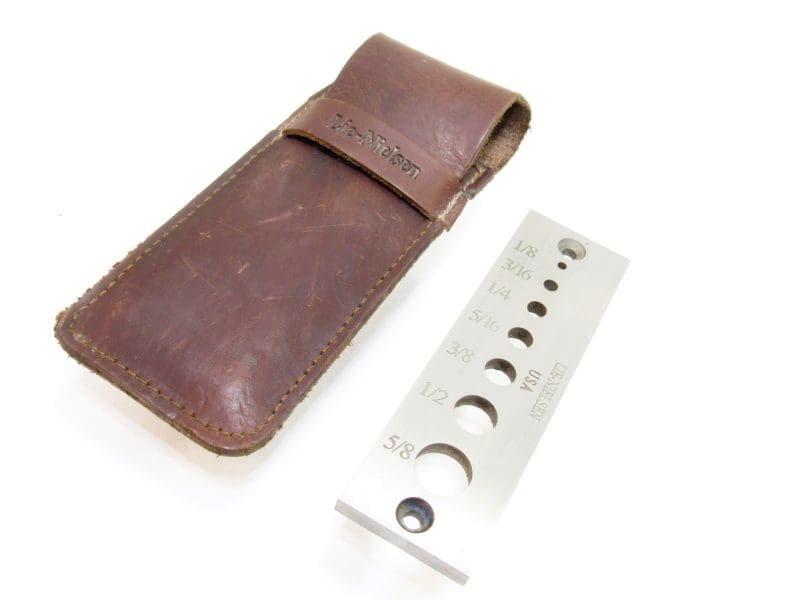 Minty Lie Nielsen Standard Dowel Plate In Discontinued Lie Nielsen Leather