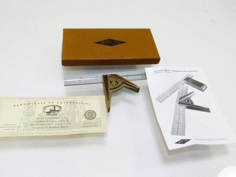 Fine In Original Box Bridge City Tools CS-6 Combination Square Rosewood Made In USA 1999.
