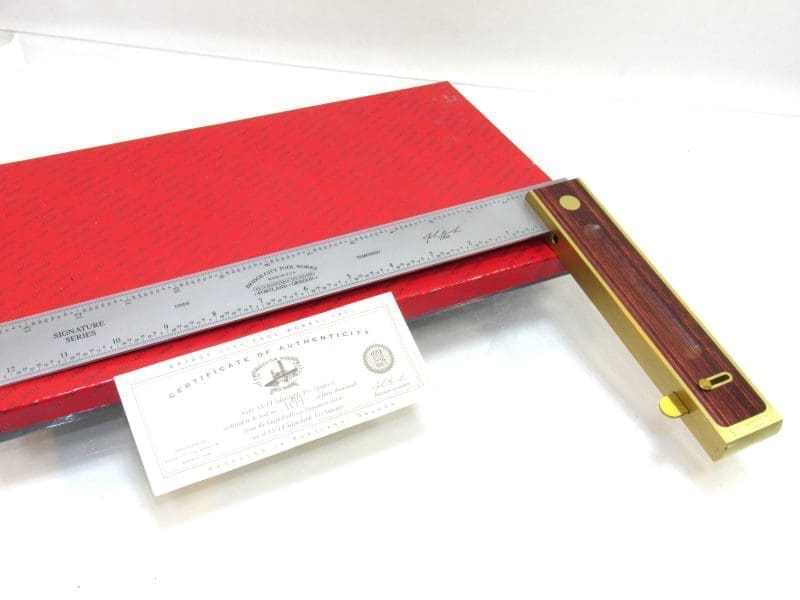 Minty Unused  Bridge City Tool AS-14 Adjustable Try Square In Original Box Made In USA 1994