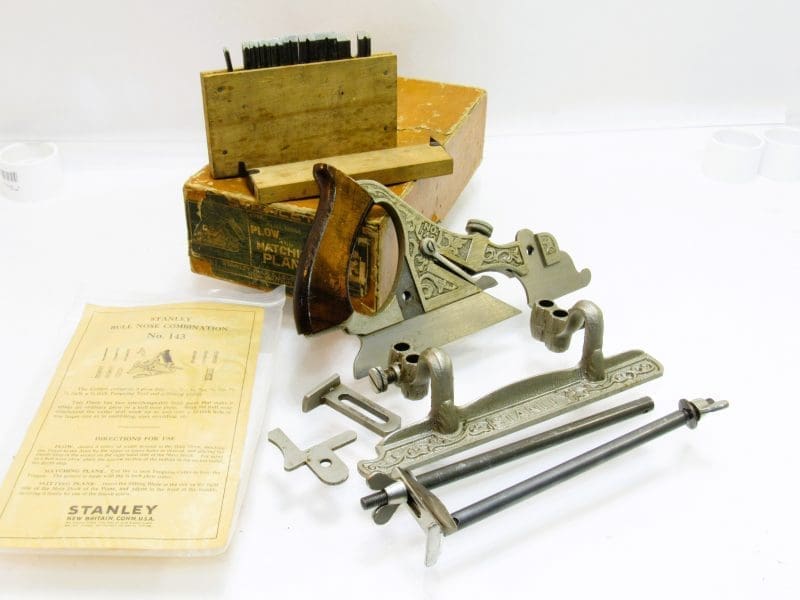 Fine & Complete Stanley No 143 Bullnose Plow Plane Complete In Unheard Of Original Picture Box Sweetheart Model