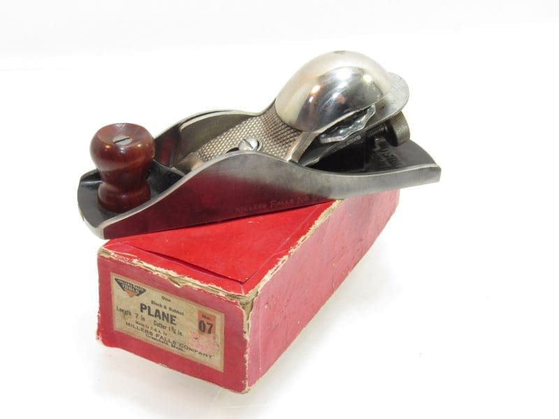 Millers Falls No 07 Skewed Iron Block & Rabbet Plane In Original Box.