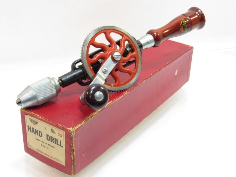 Phenomenal Millers Falls # 2 A  Egg Beater Hand Drill With Label In Original Box.