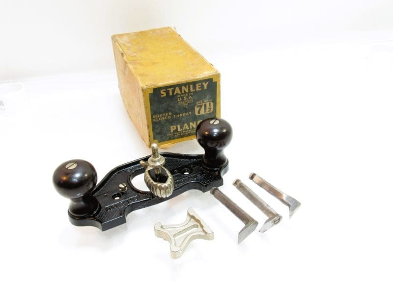 Superb In Box Stanley # 71 1/2 Router Plane Complete With 3 Cutters & Fence Sweetheart
