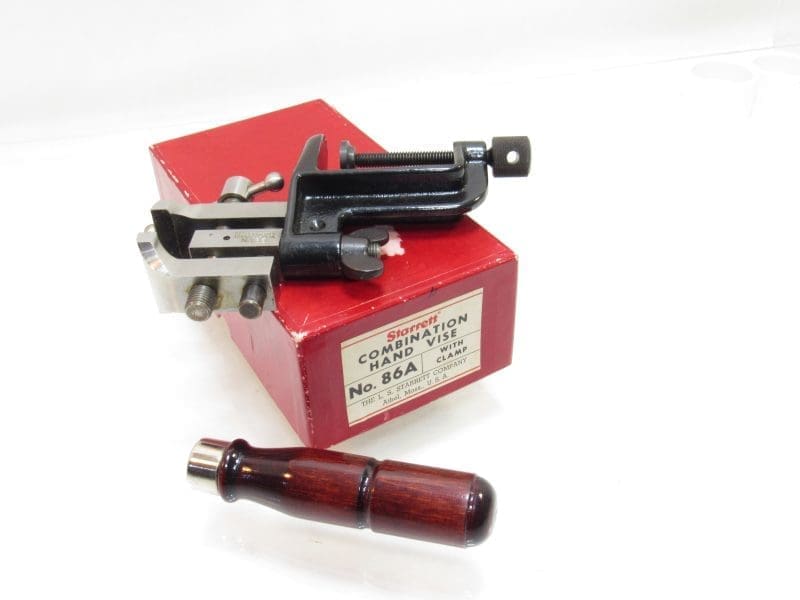 Dead Mint In Box  Starrett No 86A Combination Hand Vise With Clamp