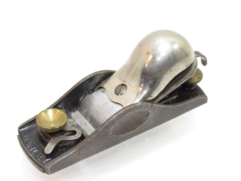 Excellent Stanley # 18 Knuckle Joint Block Plane With Adjustable Iron & Mouth Ready For Work