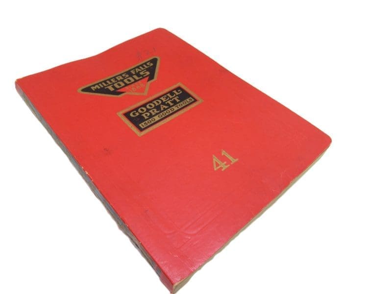 Fabulous 1935 Original Millers Falls # 41 Catalog With Original Price Sheet