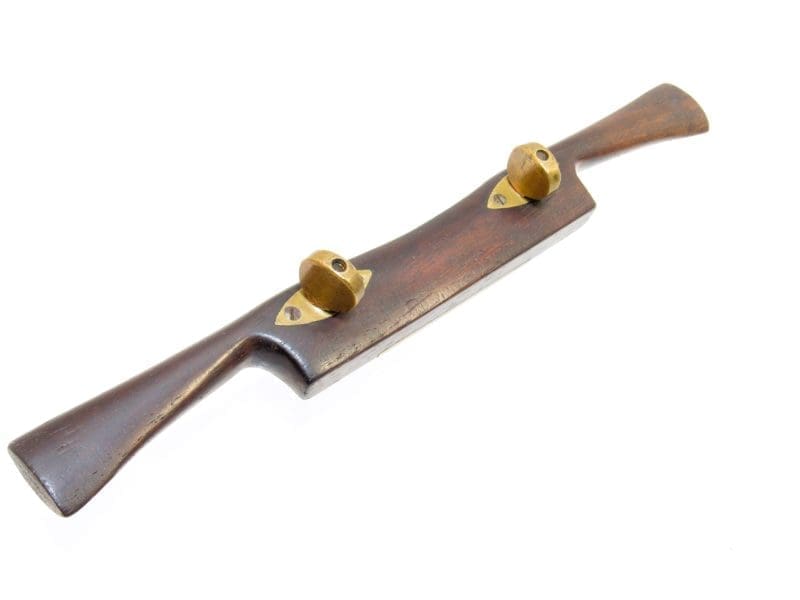 Great Early Rosewood & Brass Adjustable Spokeshave 11" Long With 2 5/8" Wide Cutting Iron