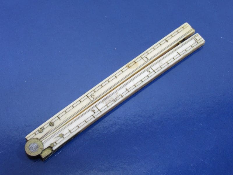 Tiny 6" Two Fold White Bone Rule