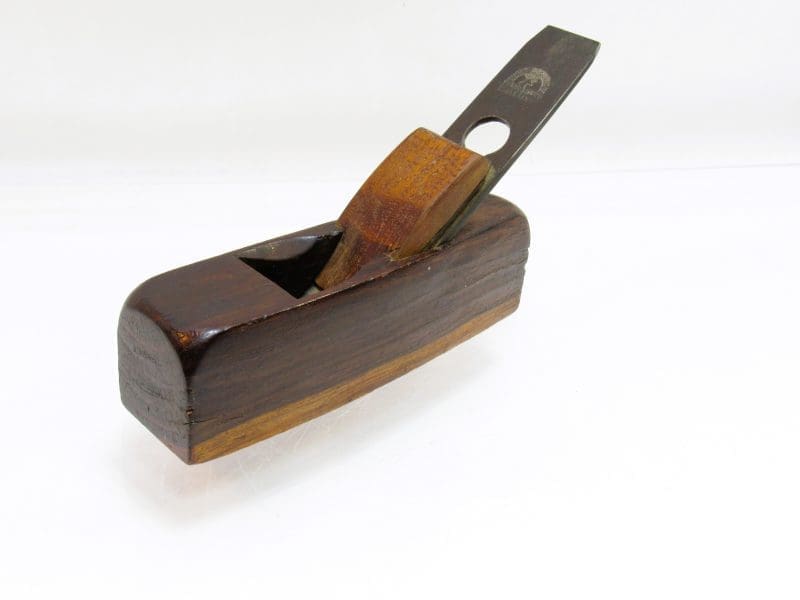 Stunning Rosewood Coffin Shaped Smoothing Plane With Sapwood   6 3/4" Long