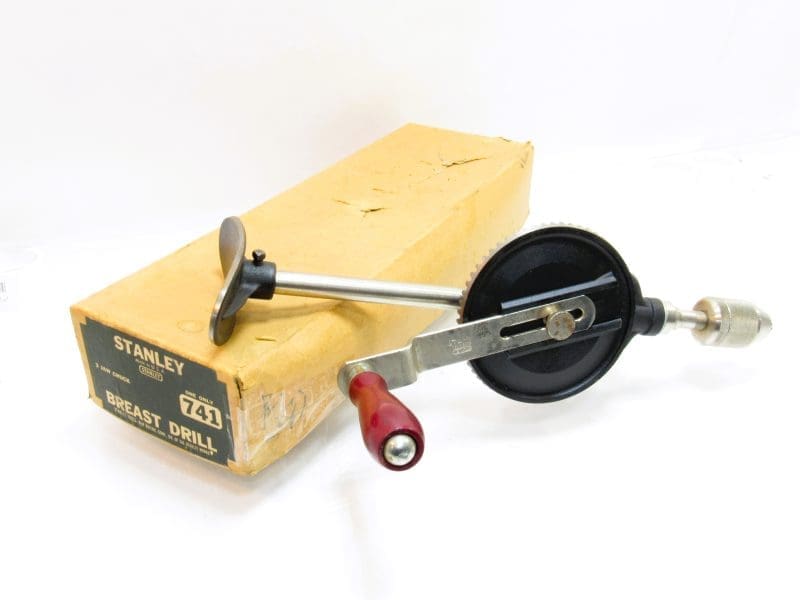 Mint In Original Box Stanley #  741 Breast Drill With 3 Jaw Chuck