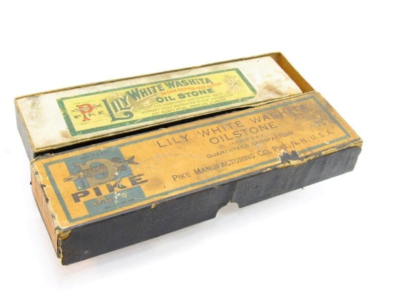Hard To Find Pike Lily White Washita Sharpening Oilstone With Label In Original Box Size 8 Soft Coarse Grit