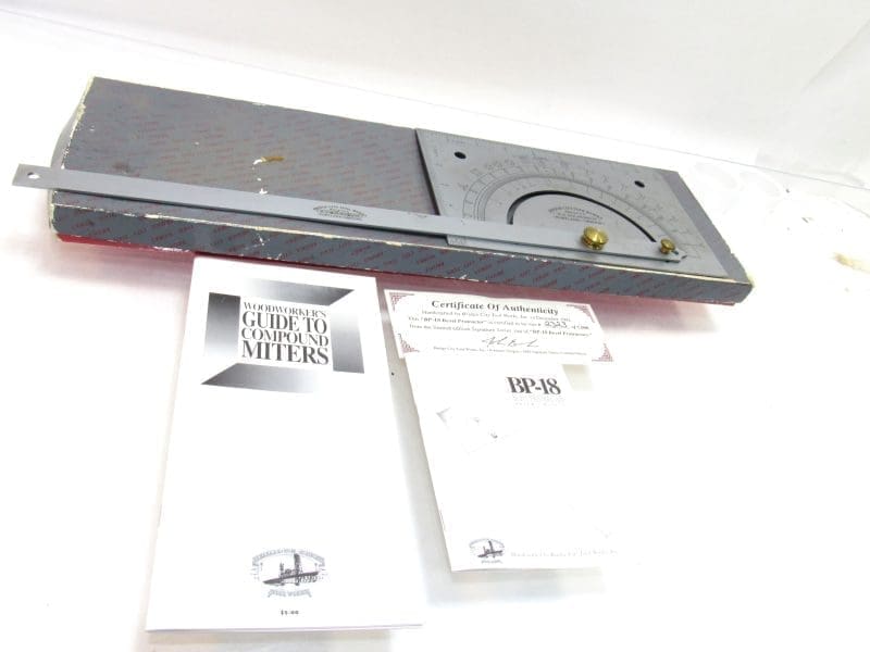 In Box With Certificate Bridge City Tool BP-18 Bevel Protractor Made In USA 1992.