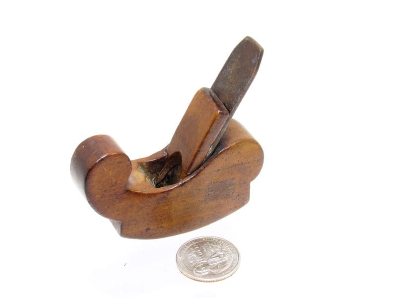 Very Early Dutch Miniature Gerf Plane Wonderfully Carved 2 1/4" Long Sole