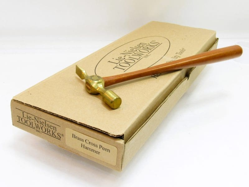 New Unused Lie Nielsen Brass Cross Peen Hammer In Original Box.