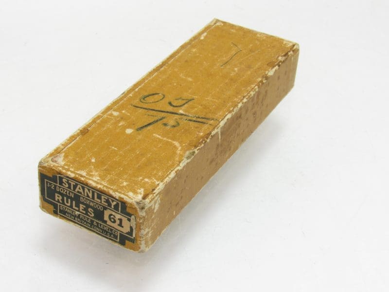 Box Of 4 Stanley # 61 Carpenters Rules In Rare Box