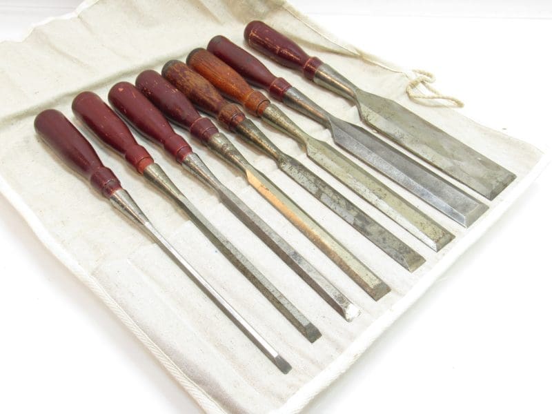 Superb Set Of 8 Stanley # 720 Socket Chisels Graduated 2"- 1/4"