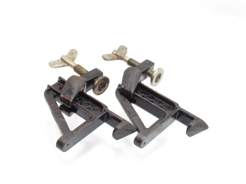 Great Pair Of Stanley # 203 Bench Brackets Patented 3/16/1915.