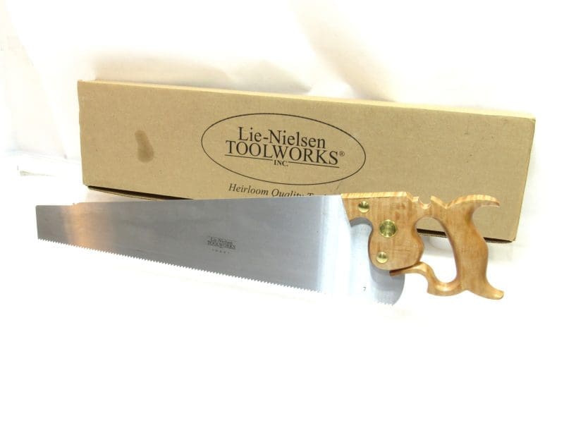 Minty Appears Unused Lie Nielsen Panel Saw 7 PPI 20" Plate Figured Handle Sharp & Straight Long Discontinued In Original Box